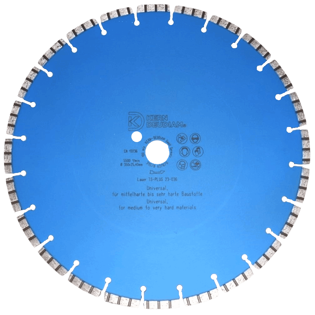 Laser TS PLUS Diamond Blade | Kern-Deudiam | 115mm - 450mm - CLM Construction Supplies Ltd